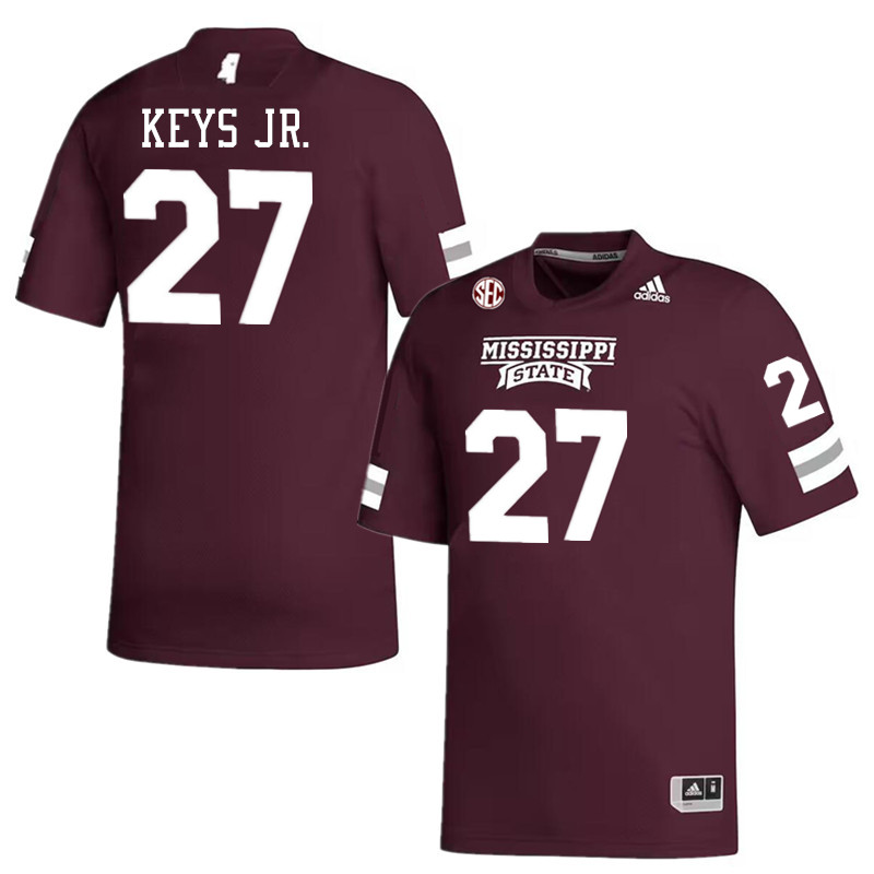 Men #27 Chris Keys Jr. Mississippi State Bulldogs College Football Jerseys Stitched-Maroon